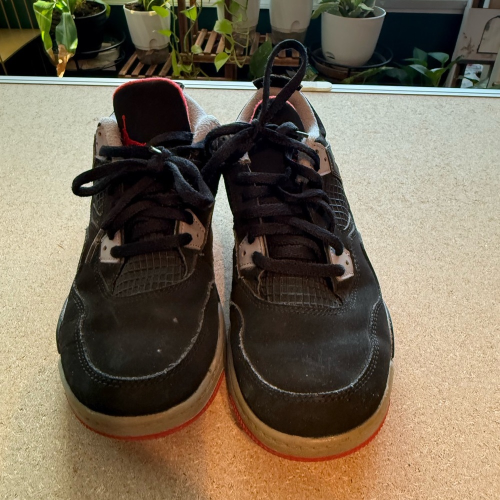 Jordan Nike Black and Red Sneakers - Picture 2 of 5